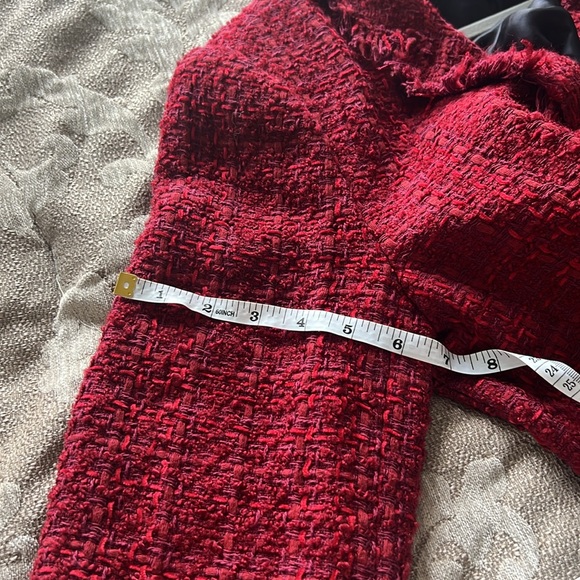 Zara Bloggers Favorite! Red Tweed Women's Jacket - Picture 8 of 9